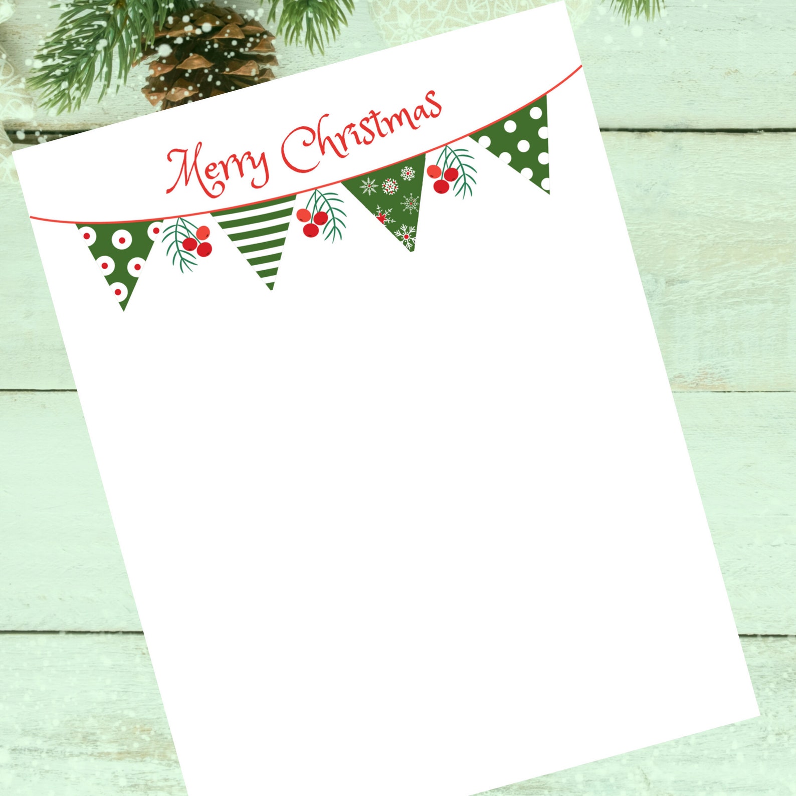 Printable Christmas Stationery Digital Download Instant - Etsy