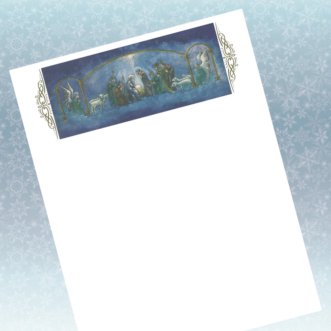 Printable Christmas Stationery Digital Download Instant - Etsy