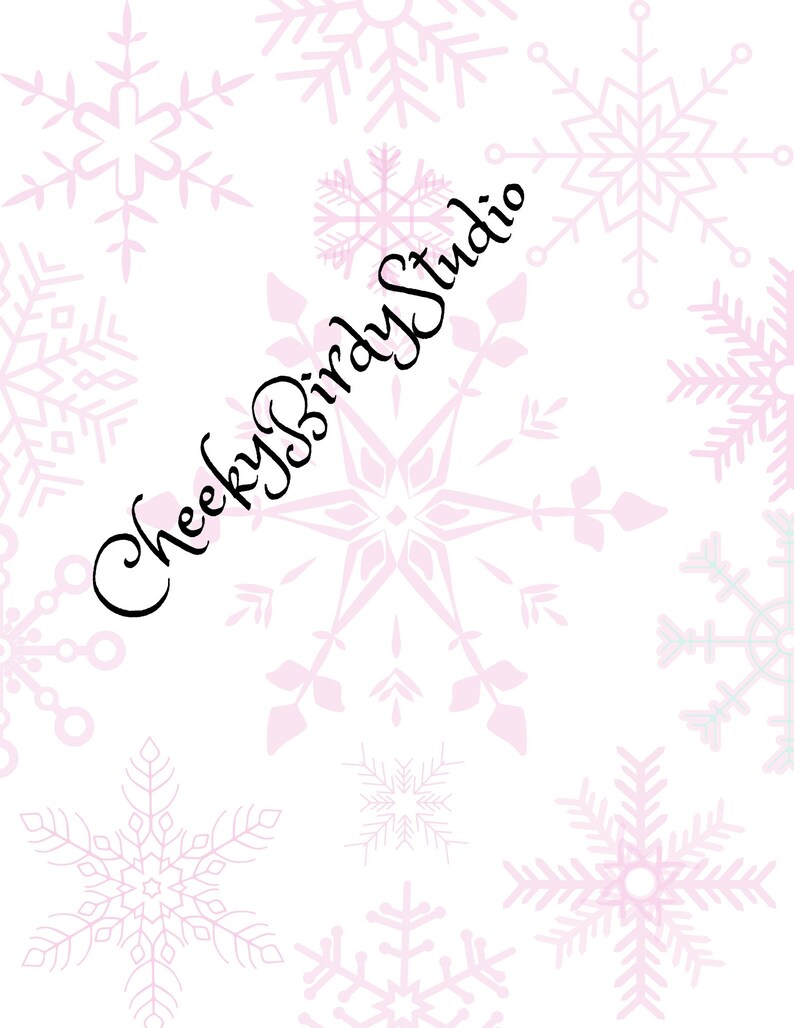 Printable Snowflake Christmas Stationery Digital Download 4 Colors ...