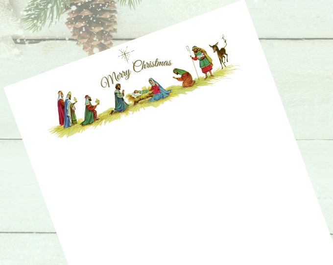 Printable Christmas Stationery Digital Download Instant Editable ...
