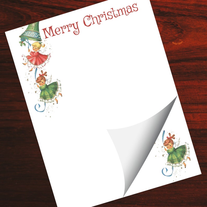 Printable Christmas Stationery Digital Download 2 Pages - Etsy