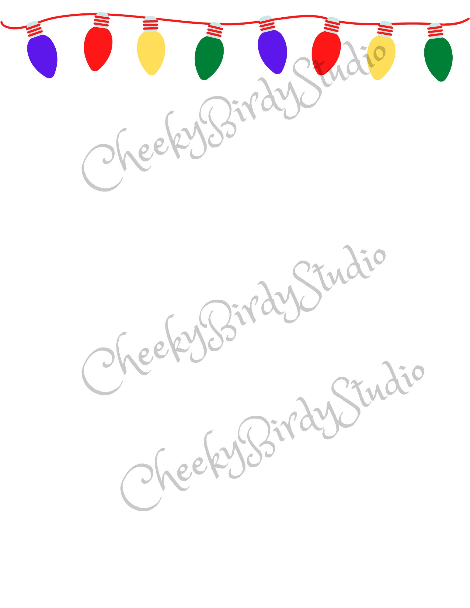 Printable Christmas Stationery Digital Download 3 Pages