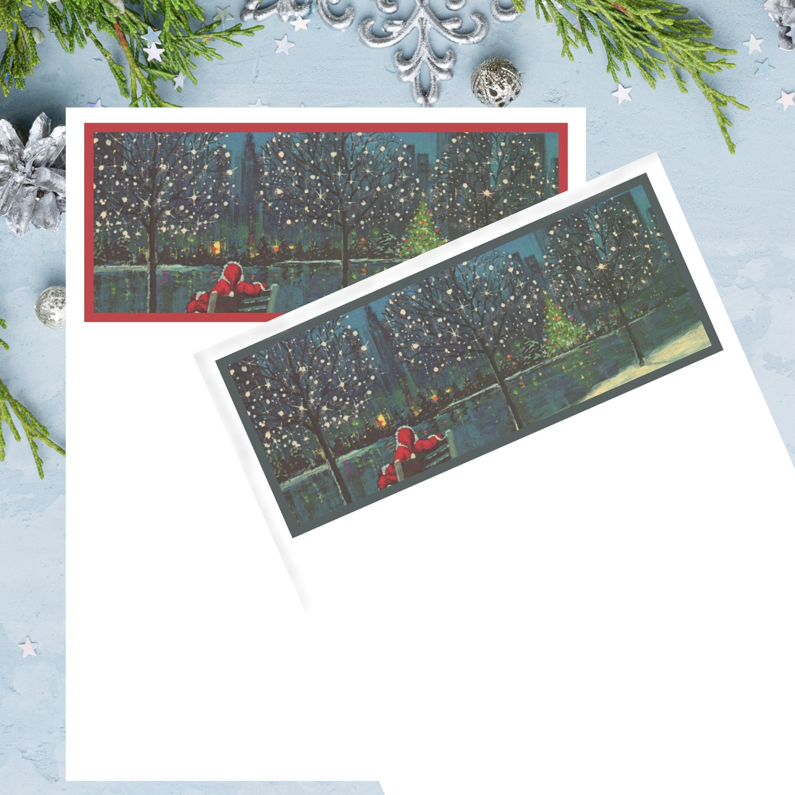 Printable Christmas Stationery Digital Download 2 Pages - Etsy