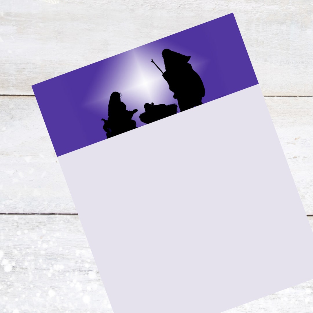 Printable Christmas Stationery Digital Download Nativity Holy Family in ...
