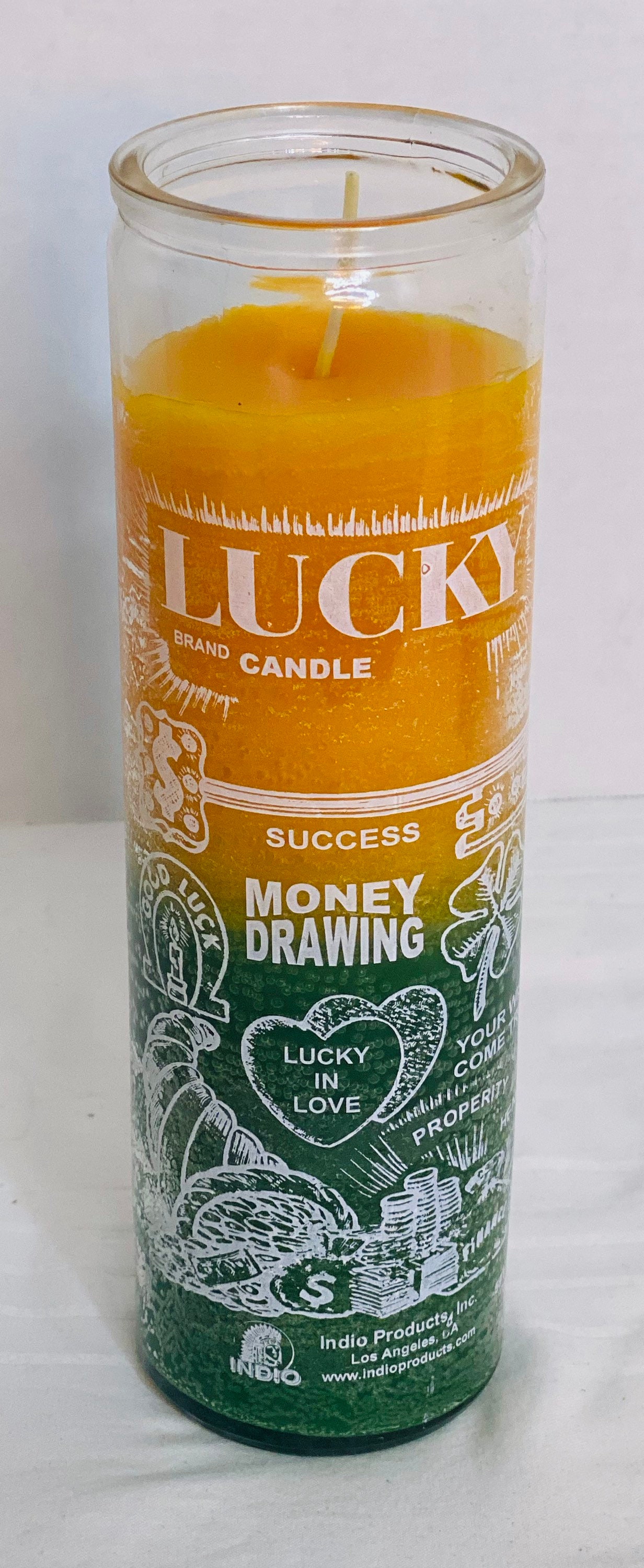 Lucky Money Drawing 7day Novena Candle Etsy