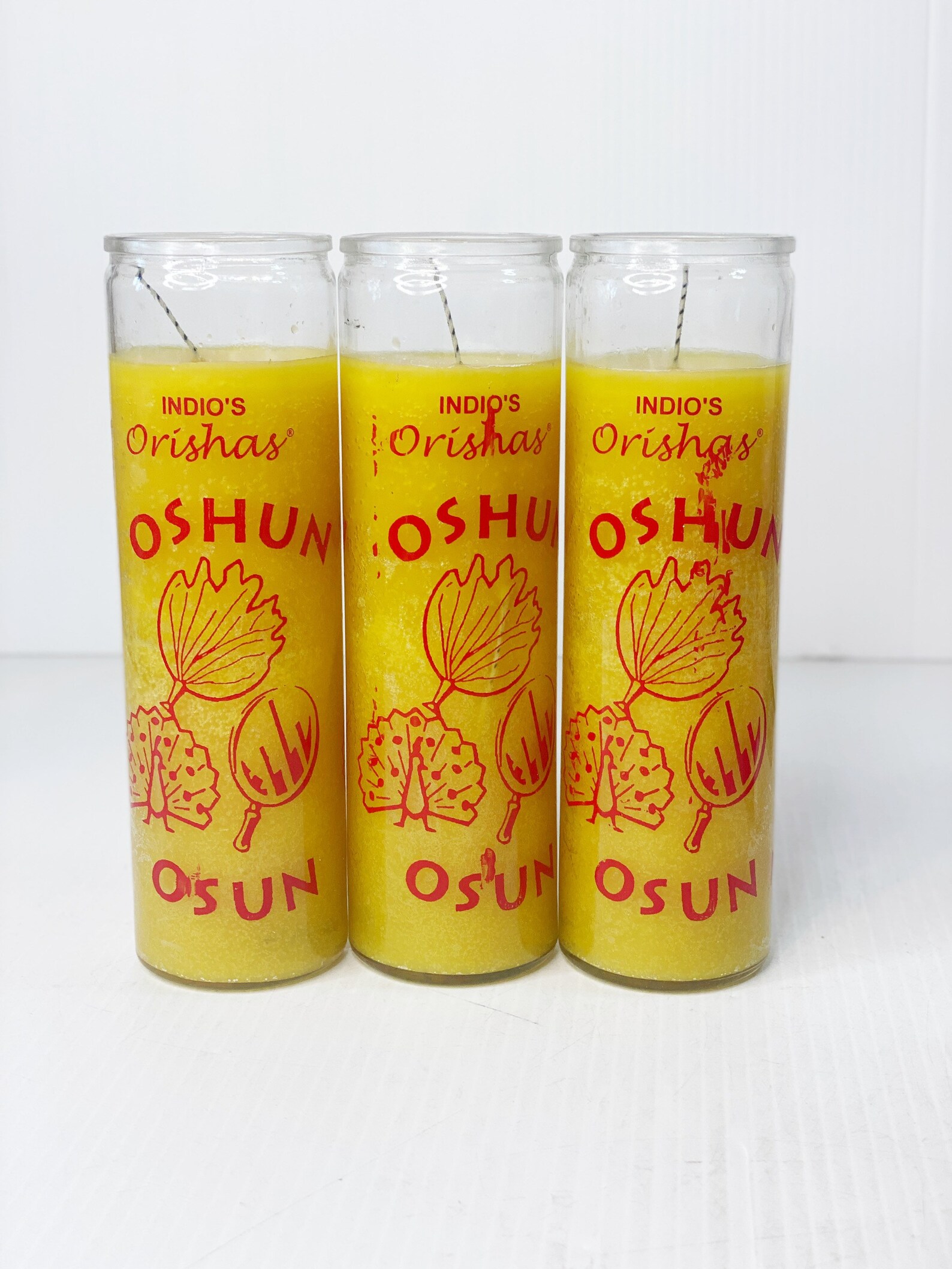 Indio™ Oshun Yellow Candle Orishas Silkscreen 1 Color 7 Day Etsy