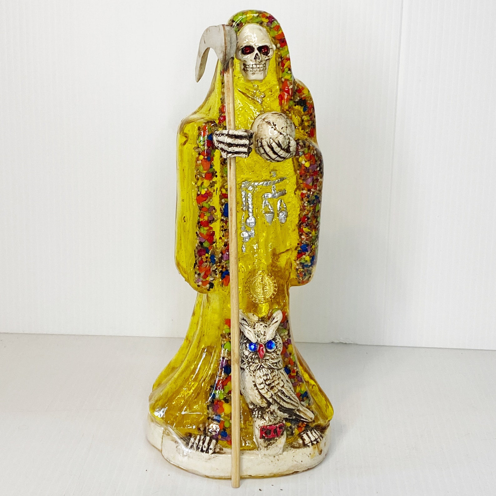 Light Color Changing Gold/Yellow Holy Death Santa Muerte 12 | Etsy