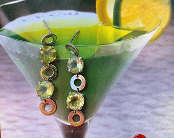 Vintage Lime Drop Earrings