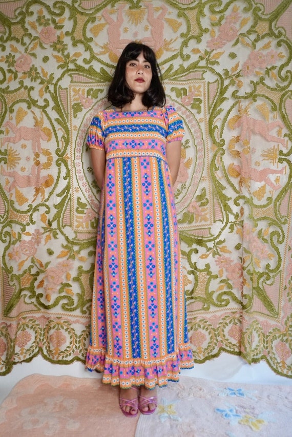 chinese dress ladies Ameli Basket Floral Stripe Maxi Dress