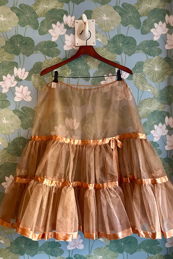 Vintage Copper Ribbon Petticoat, XL-2X