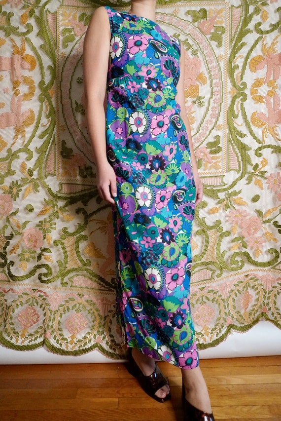 60’s Neon Floral Psychedelic Magic Pant Set main image 0