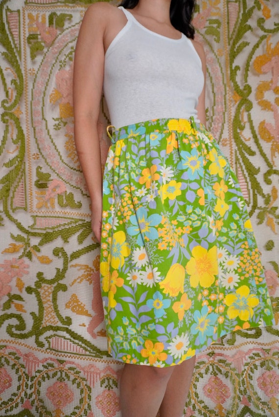 Vintage Sunny Floral Skirt, 31W - image 1