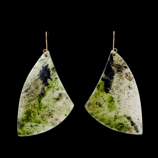 Pendientes big sur jade