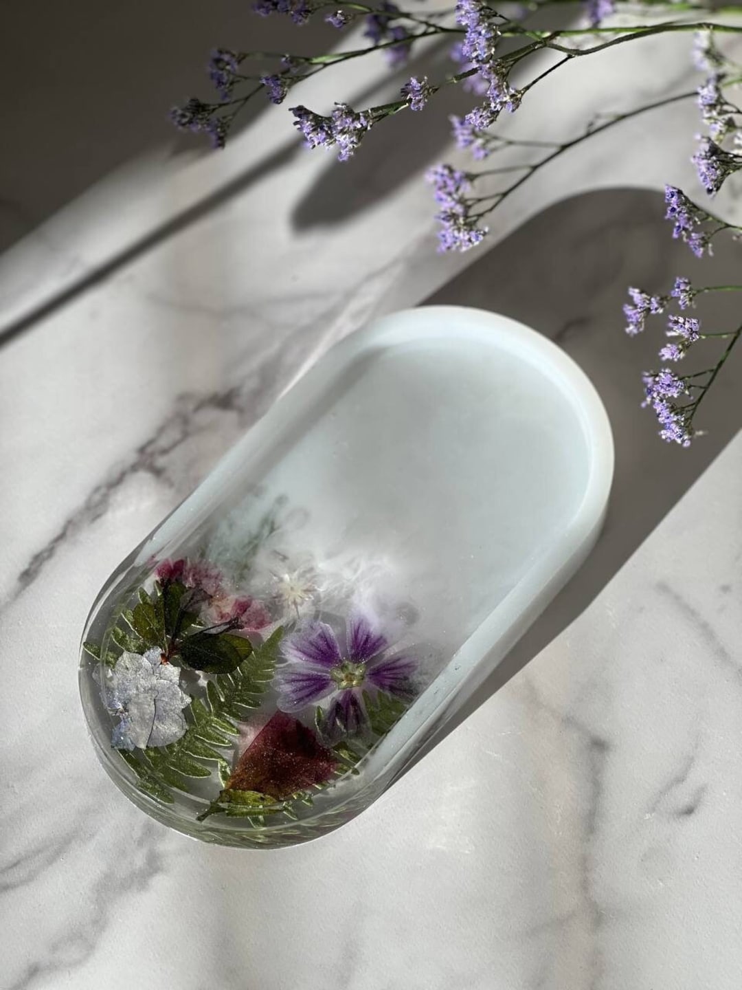 Resin Tray Dried Flower Tray Jewelry Dish Pressed Flower Tray Perfume
