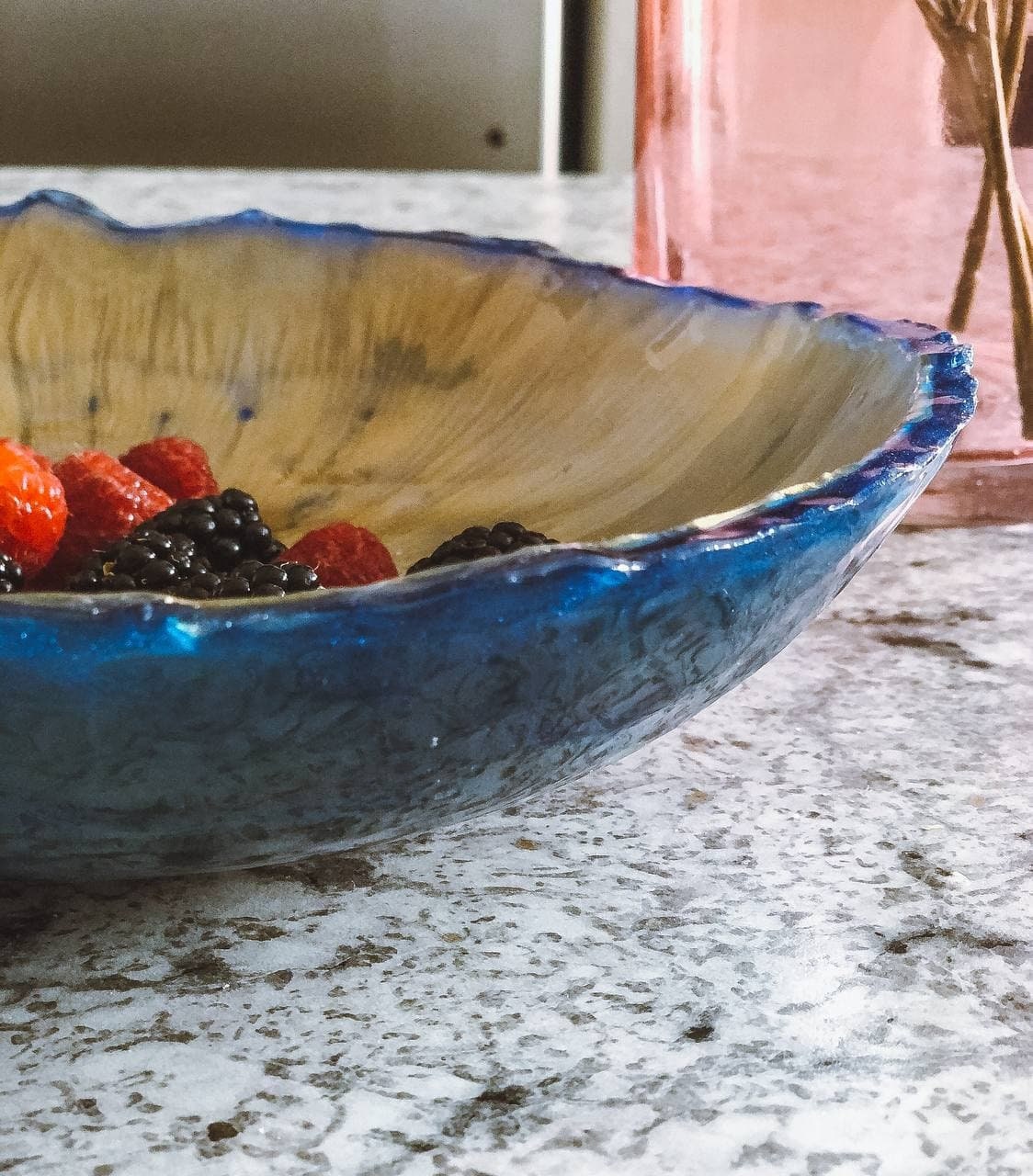 Yellow Large Epoxy Bowl Gift idea Bowl for fruits bowl for Etsy