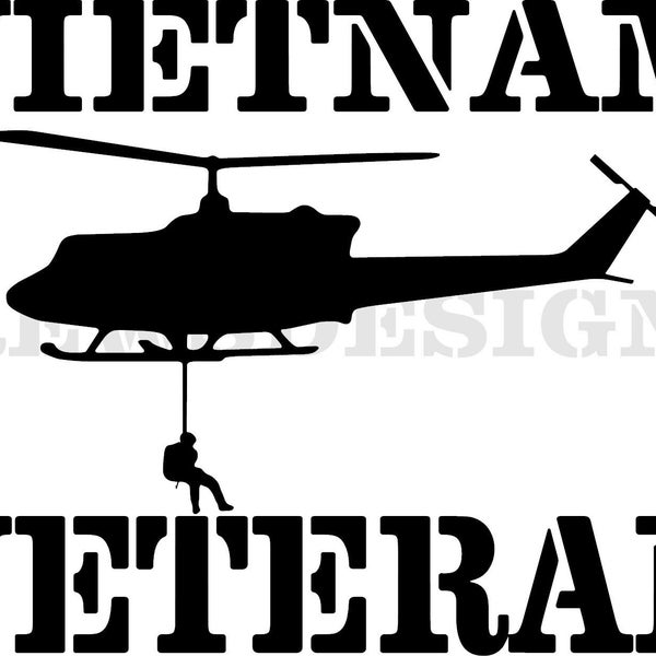 Cut file, Vietnam Veteran SVG, UH-1 "Huey", png, svg, jpeg