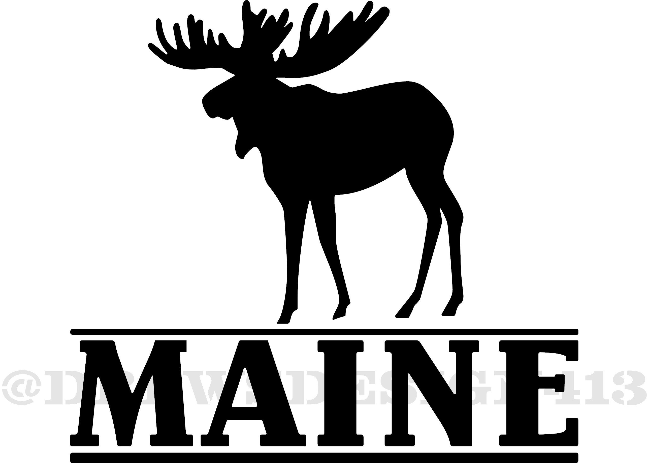 Maine Moose, Clip Art, Png, Svg, Jpeg Etsy