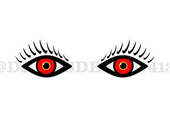 Red Eyes Clip Art, SVG, PNG, JPEG