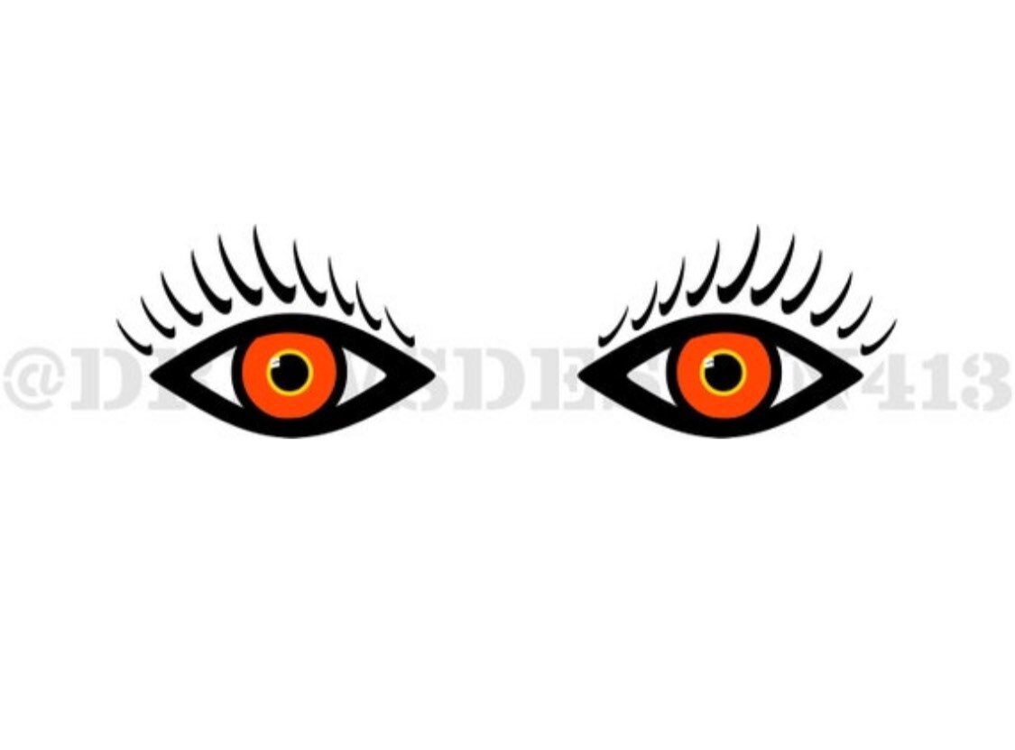 Orange Eyes Clip Art Jpeg Png Svg Etsy