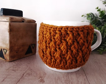 Crochet mug cozy pattern, Cup cozy pattern, Crochet mug warmer pattern, Easy crochet pattern, Fast crochet gift, Christmas crochet gift