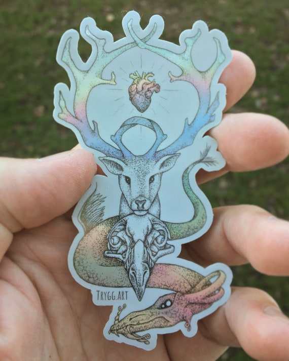 The Amplifiers Holographic Sticker Shadow & Bone Etsy