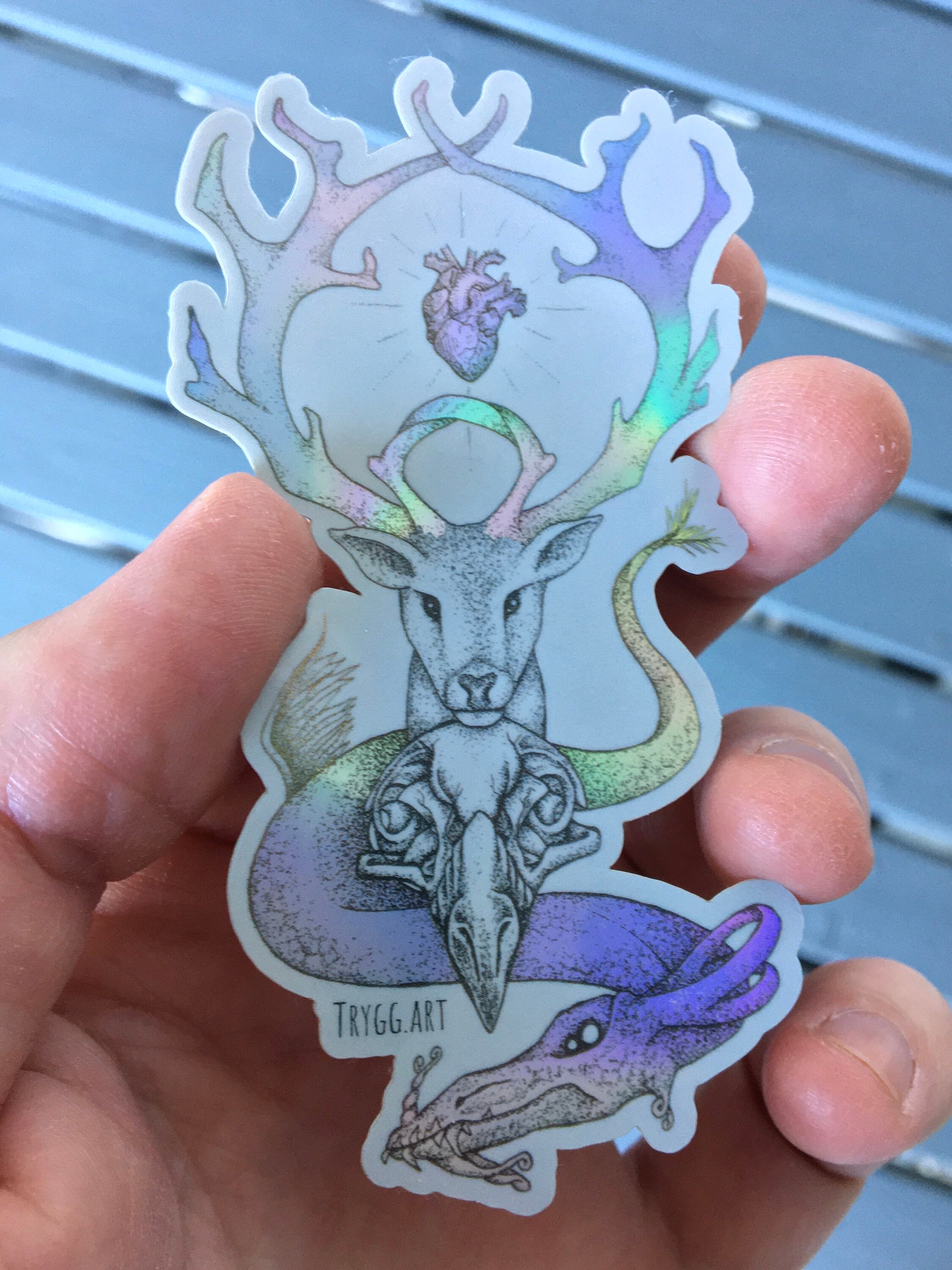 The Amplifiers Holographic Sticker Shadow & Bone Etsy