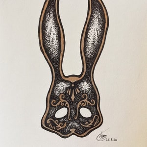 I Want to Take the Ears Off | Pen & Ink Stippling ORIGINAL | Bioshock