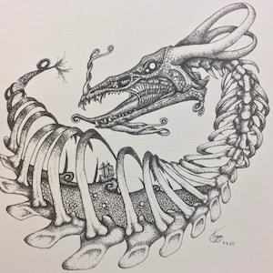 Sea Whip | Pen & Ink Stippling | Shadow and Bone Trilogy