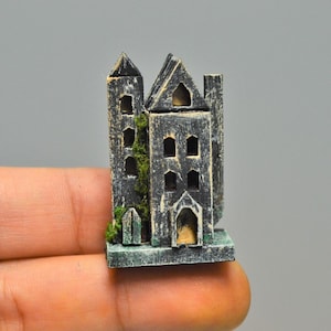 Dollhouse Miniature Halloween Haunted House Mini Scary Mansion Decor
