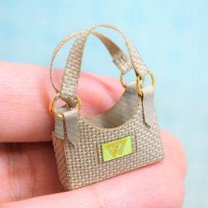 Puppenhaus Miniatur Tasche 1:12 Tasche Handtasche Tote Designer Style Doll Purse