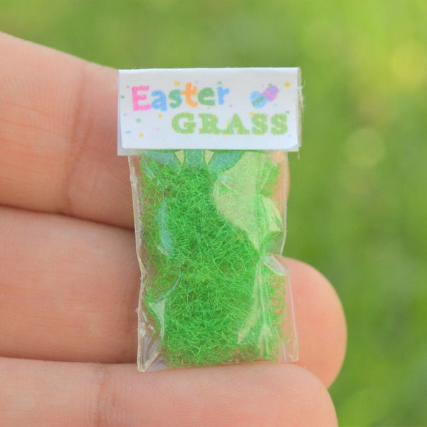 Dollhouse Miniature Eater Grass 1:12 Scale Green, Pink,  White, Purple Color