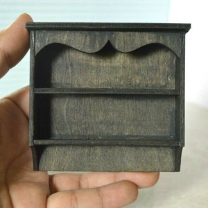 Dollhouse Miniature Wall Shelf  Kitchen Hanging Wood 1:12 Scale Handmade
