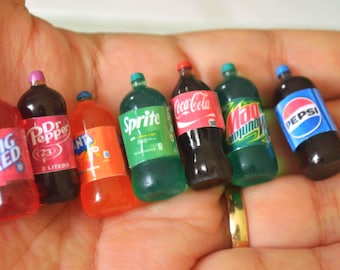 Dollhouse Miniature Soda Bottles – Realistic Resin Drinks for Dollhouse Dioramas 112 scale