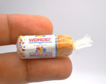 Dollhouse Miniature White Bread Loaf for Dollhouse - Handcrafted  Realistic Detail in 1:12 Scale