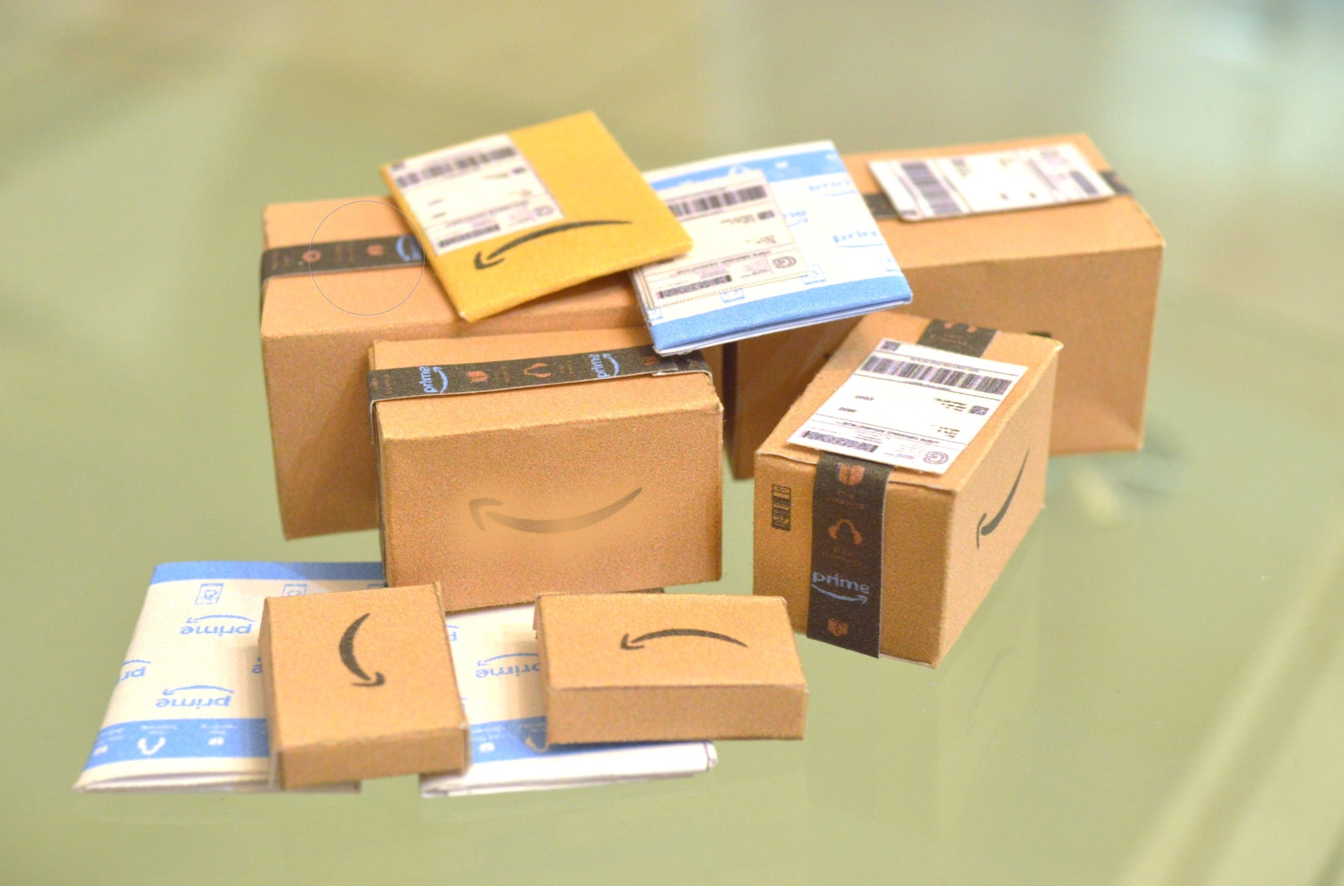 Dollhouse Miniature Amazon Shipping Packages Boxes, Action Figure Prop ...
