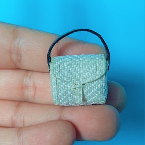 Dollhouse Miniature Bag Purse,  Handbag, Tote Classic  Miniature 1:12 scale