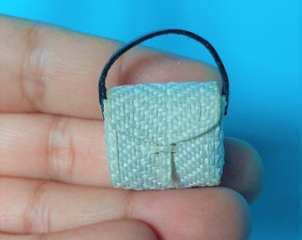 Dollhouse Miniature Bag Purse,  Handbag, Tote Classic  Miniature 1:12 scale