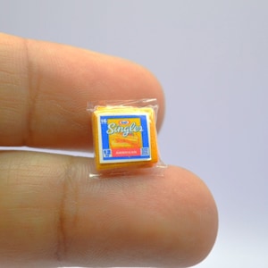 Dollhouse Miniature Cheese, Miniature American Cheese, 1:12 scale Food, Grocery  Tiny Food