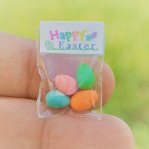 Dollhouse Miniature Easter Eggs 1:12 Scale