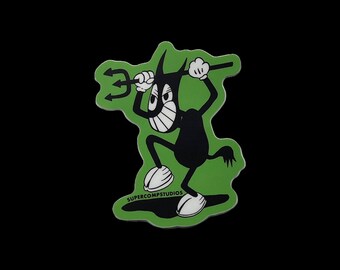 Demon Guy, 3x3in, Vinyl-Aufkleber, gestanzter Aufkleber, Illustration, Sticker Kunst
