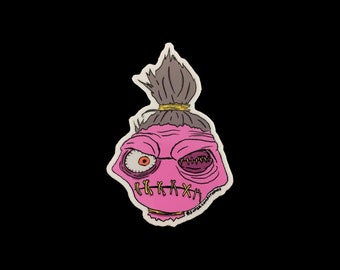 Shrunken Head Stickers, 2 x 3 sticker, vinyl stickers, die-cut sticker, illustration, vinyl, sticker art, shrunken head, Halloween