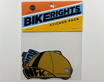 NFK Bike Rights Sticker Pack | 3 vinyl stickers, die-cut sticker, illustration, vinyl, sticker art