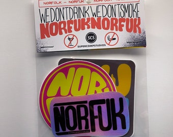 Norfolk Sticker Pack | vinyl stickers, die-cut sticker, illustration, vinyl, sticker art