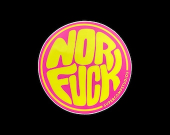 NorFuck Pink Circle Sticker