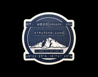 MT. HOOD, 3inx3in, vinyl stickers, die-cut sticker, illustration, vinyl, sticker art