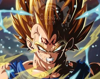 Majin Vegeta Art Etsy