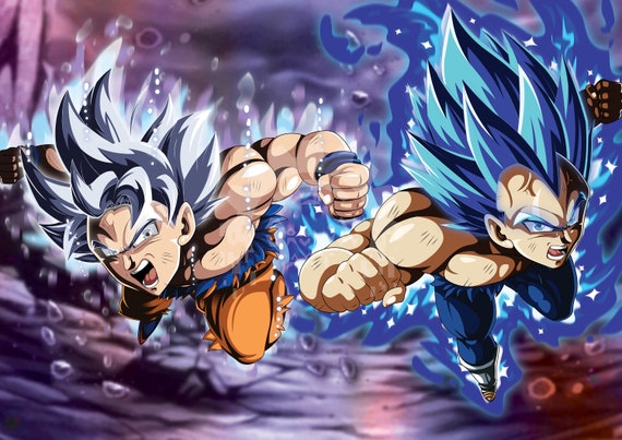 Mastered Ultra Instinct Goku & Evolution Blue Vegeta dokkan - Etsy Ireland