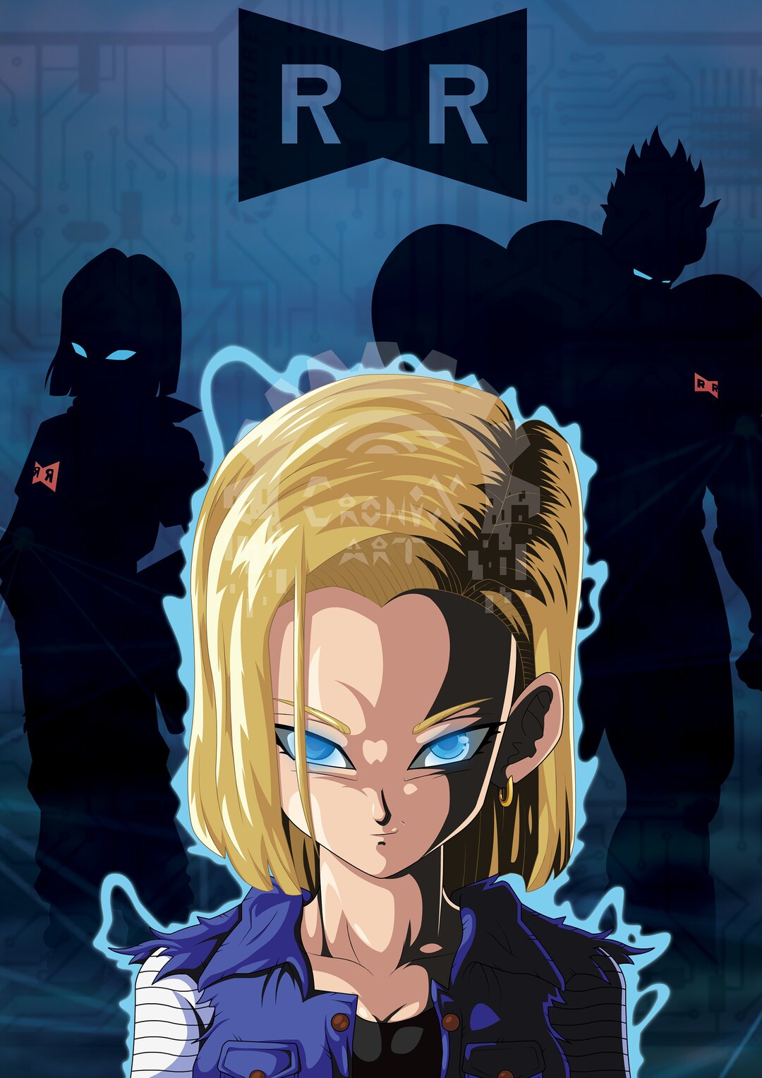 Künstliches Anti-Android 18DragonBall Poster A4 - Etsy.de