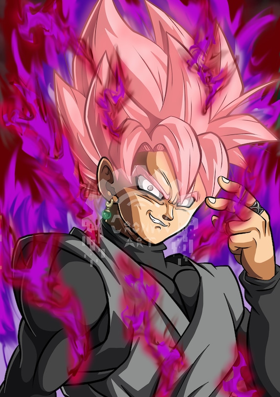 Rose Nightmare Goku Black (Super Saiyan Rosé)/DragonBall Poster A4
