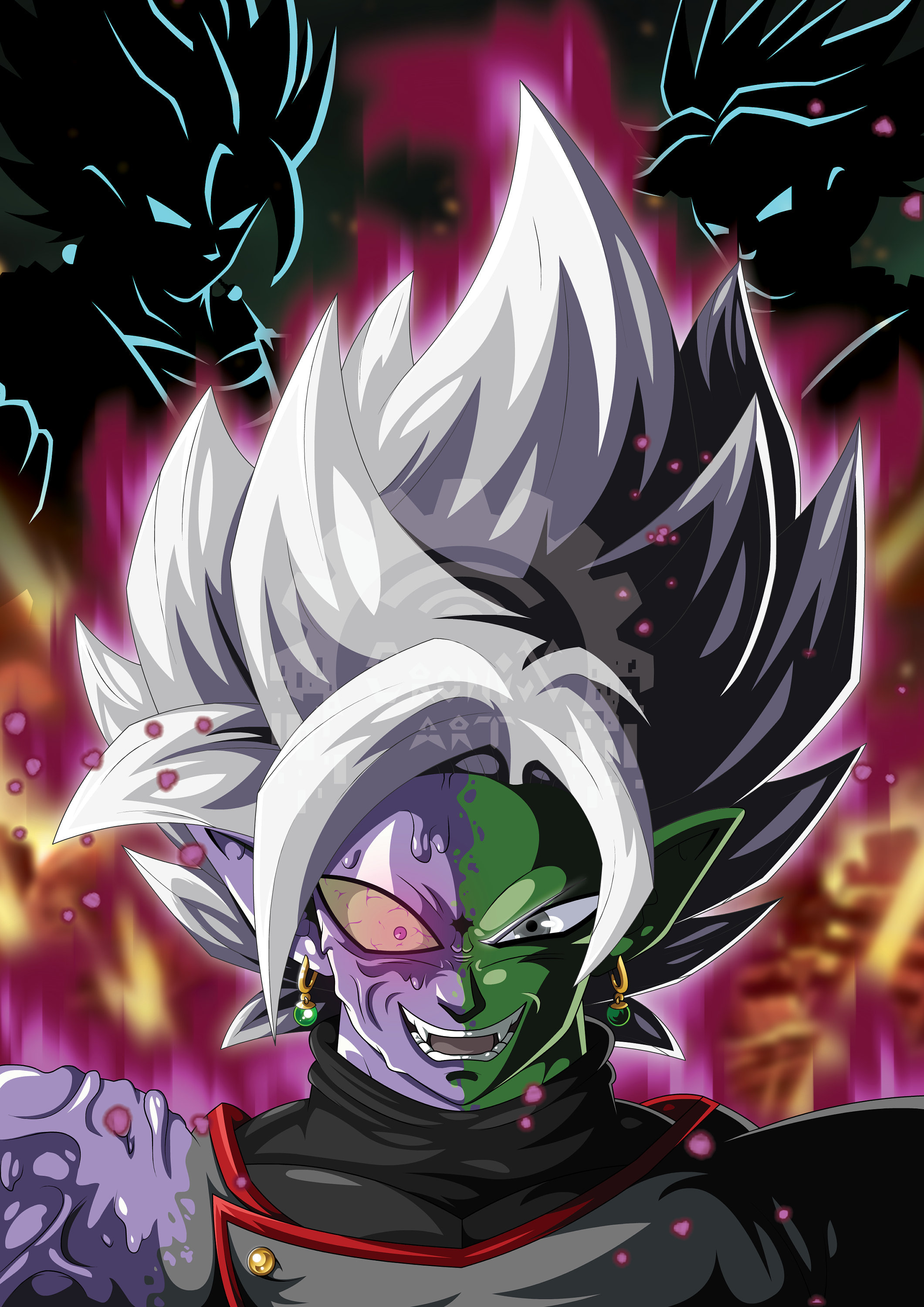 Desenho passo a passo do Goku Black e Zamasu